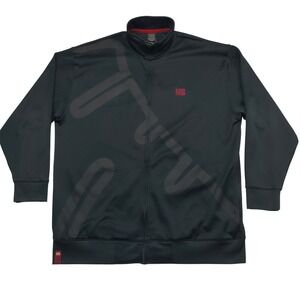 Nike LeBron James Track Jacket Mens XXL Black Full Zip Graphic Logo Warmup